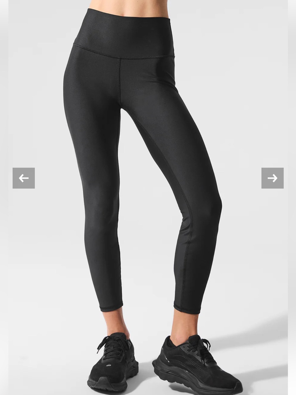 ALO Yoga Matte Black High-Rise Leggings Size S